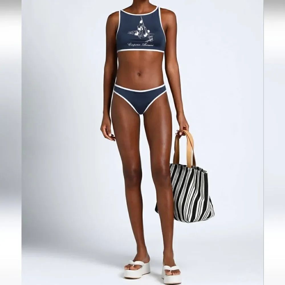 Emporio Armani 2 piece swimsuit size L NEW